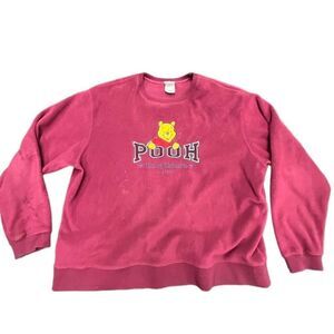 90s Winnie the Pooh Red Crewneck Sweater Sz XXL Unisex